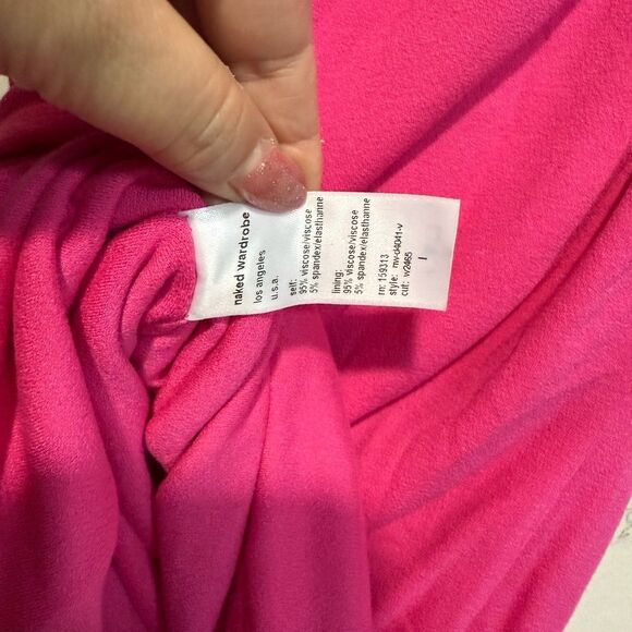 NEW Naked Wardrobe Sleeveless Minidress Pink Size L - Picture 7 of 9